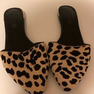 Aldo Flat Mules Leopard Print